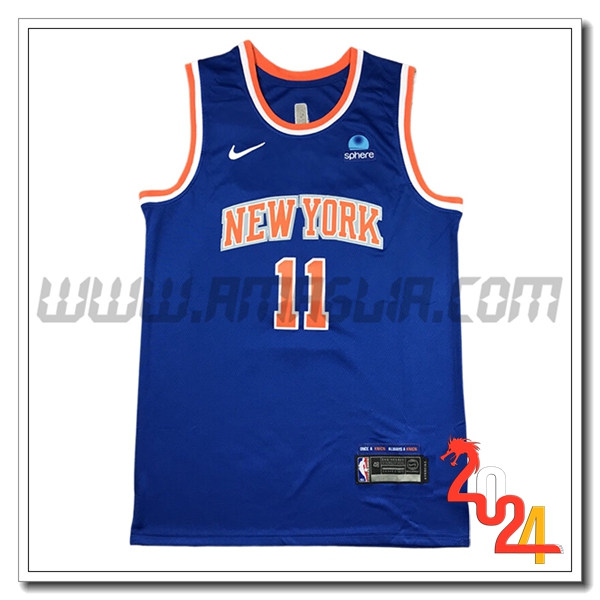 Maglia New York Knicks (MarroneSON #11) 2024/25 Blu/Arancia