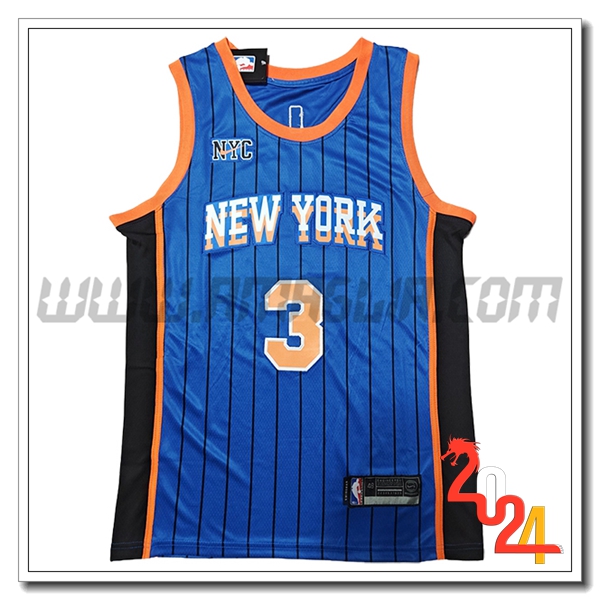 Maglia New York Knicks (HART #3) 2024/25 Blu/Arancia/Nero