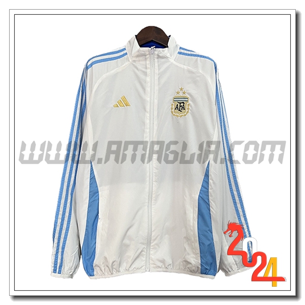 Giacca A Vento Argentina Bianco/Blu 2024 2025