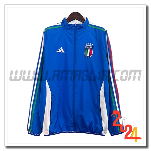 Giacca A Vento Italia Blu/Bianco 2024 2025