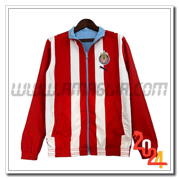 Giacca A Vento C.D.Guadalajara Bianco/Rosso 2024 2025