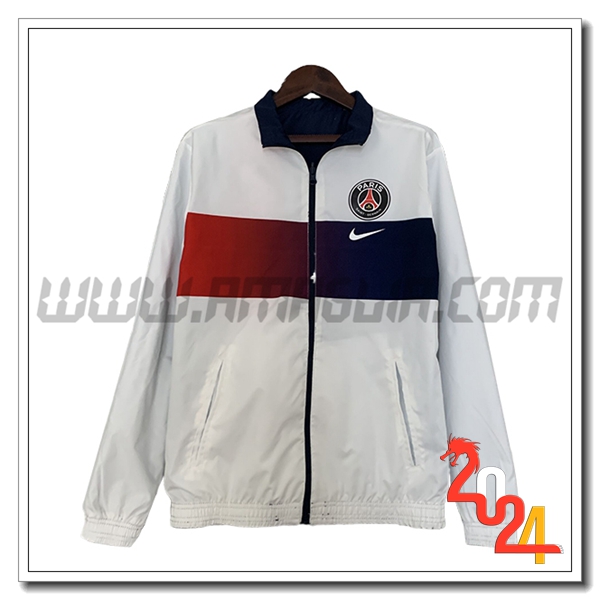 Giacca A Vento PSG Bianco/Rosso/Blu 2024 2025