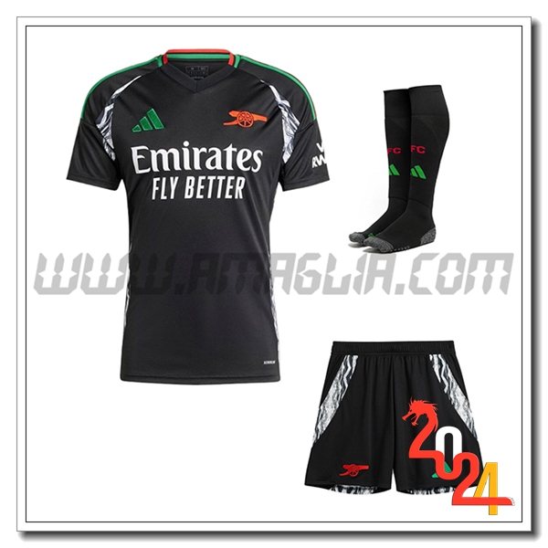Kit Maglia Arsenal Seconda (Pantaloncini + Calzini) 2024 2025