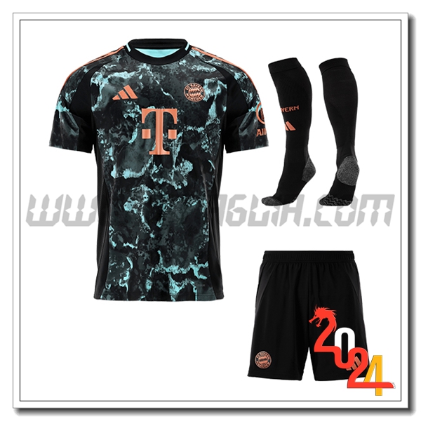 Kit Maglia Bayern Monaco Seconda (Pantaloncini + Calzini) 2024 2025