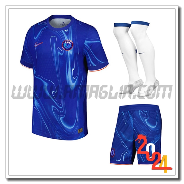 Kit Maglia FC Chelsea Prima (Pantaloncini + Calzini) 2024 2025