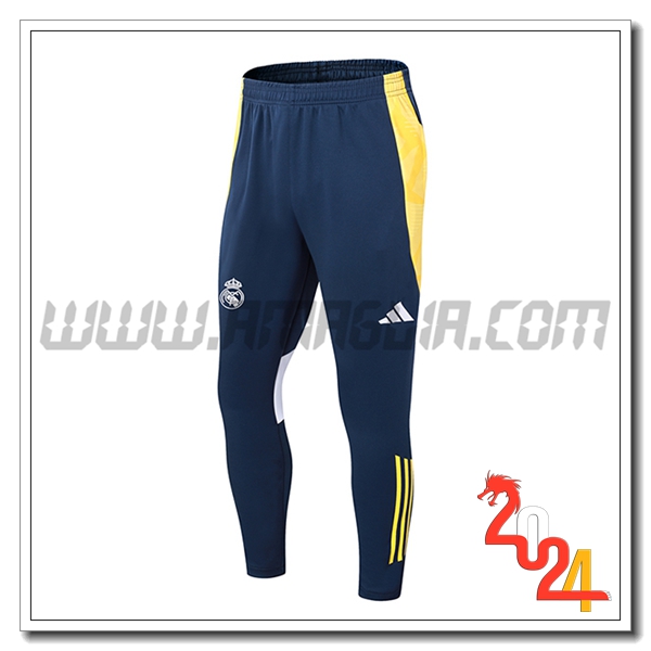 Pantaloni Da Allenamento Real Madrid Blu/Giallo/Bianco 2024 2025 2024 2025