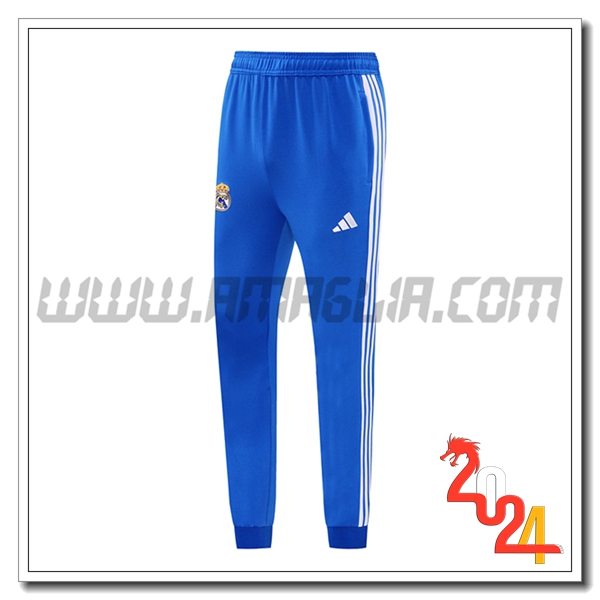 Pantaloni Da Allenamento Real Madrid Blu/Bianco 2024 2025