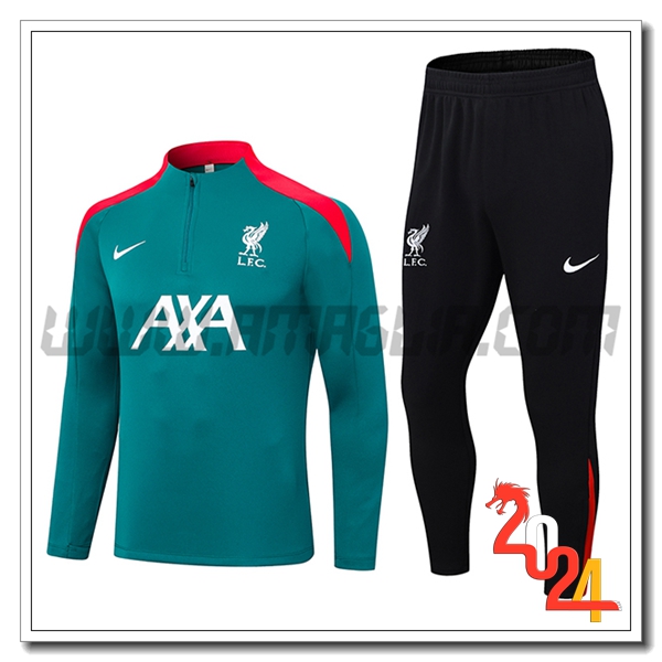 Tuta Allenamento FC Liverpool Verde/Rosso 2024 2025