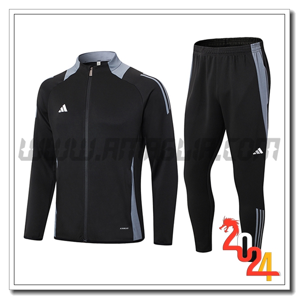 Tuta Allenamento Giacca Adidas Nero/Grigio 2024 2025