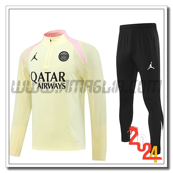 Tuta Allenamento PSG Giallo/Rosa 2024 2025