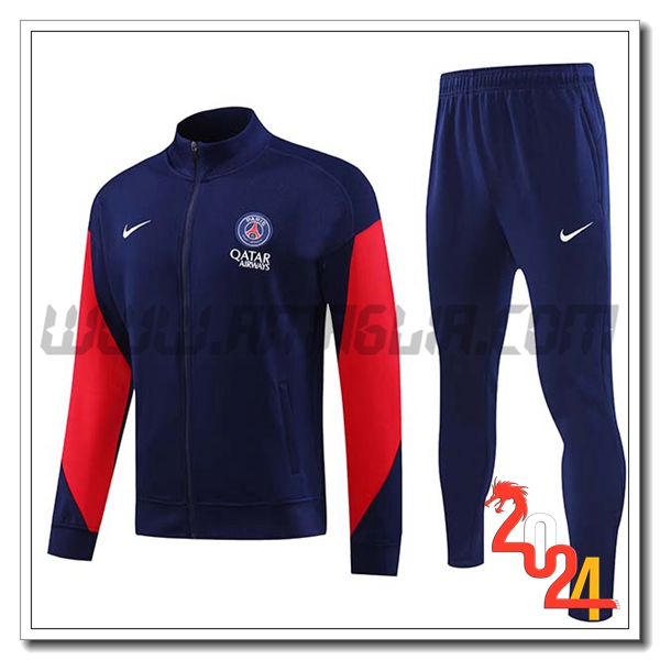 Tuta Allenamento Giacca PSG Blu/Rosso 2024 2025