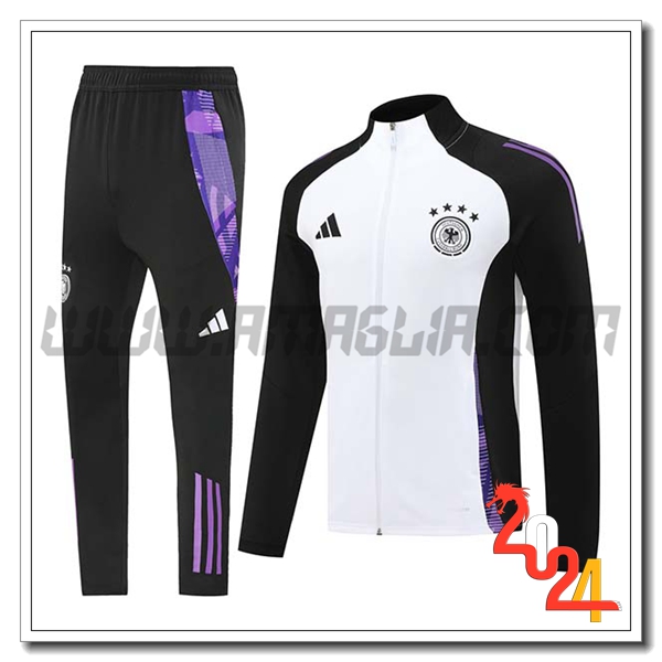 Tuta Allenamento Giacca Germania Nero/Bianco/viola 2024 2025
