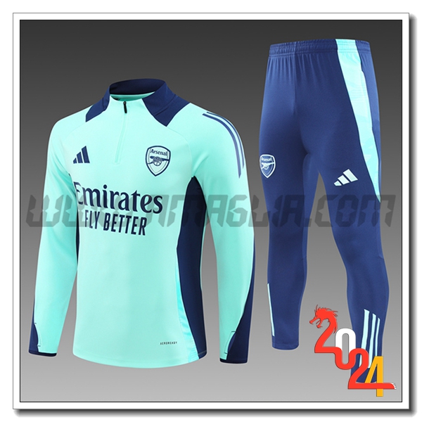 Tuta Allenamento Arsenal Bambino Blu 2024 2025