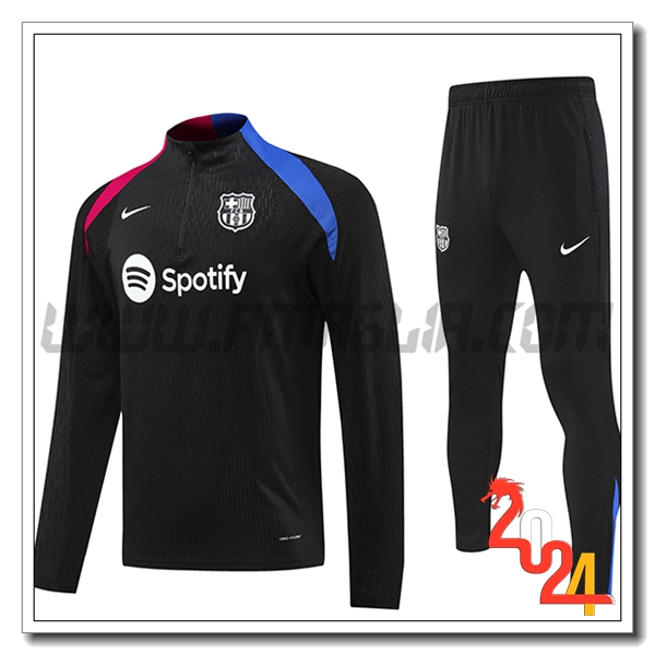 Tuta Allenamento FC Barcellona Bambino Nero/Blu/Rosso 2024 2025