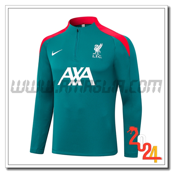 Felpa Allenamento FC Liverpool Verde/Rosso 2024 2025