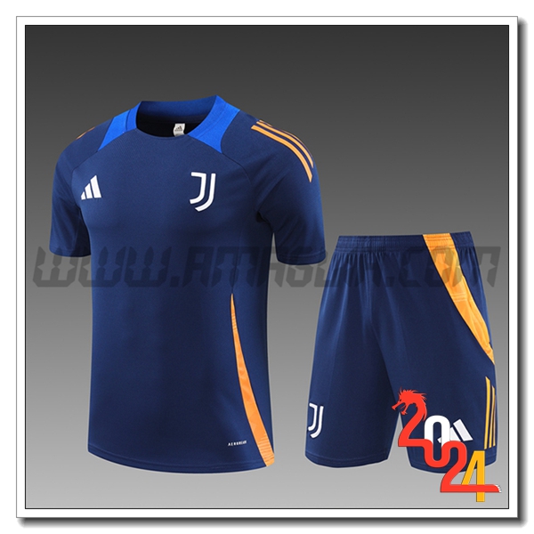 Kit Maglia Allenamento Juventus Bambino Blu/Arancia 2024 2025