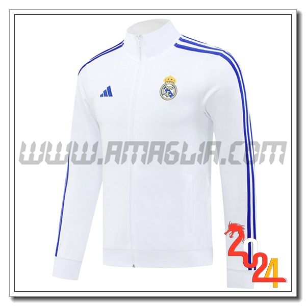 Giacca Calcio Real Madrid Bianco/Blu 2024 2025