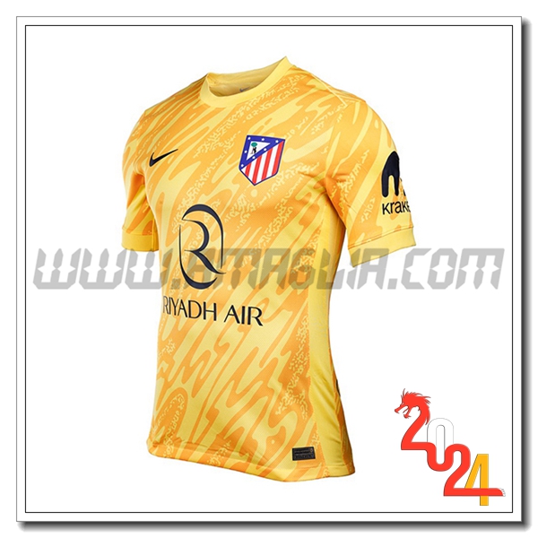 Maglia Calcio Portiere Atletico Madrid 2024 2025 Giallo