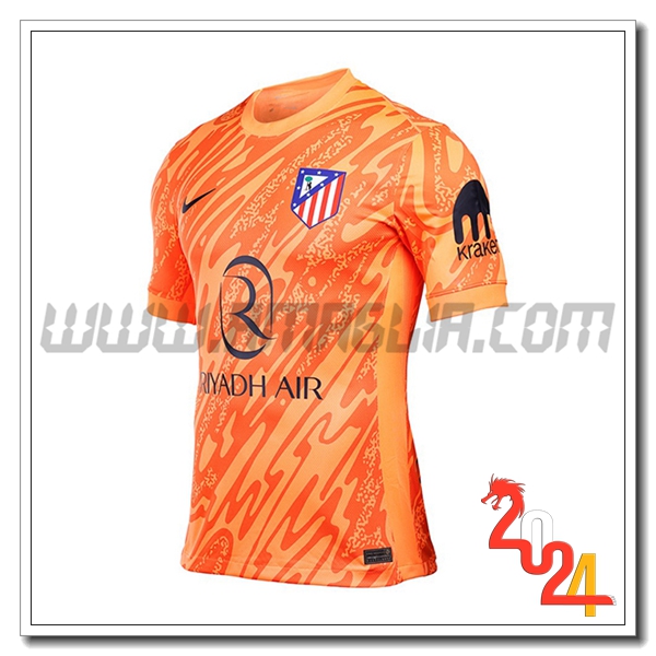 Maglia Calcio Portiere Atletico Madrid 2024 2025 Arancia