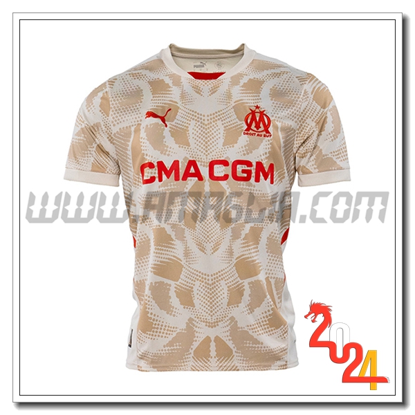 Maglia Calcio Portiere Marsiglia OM 2024 2025 Beige