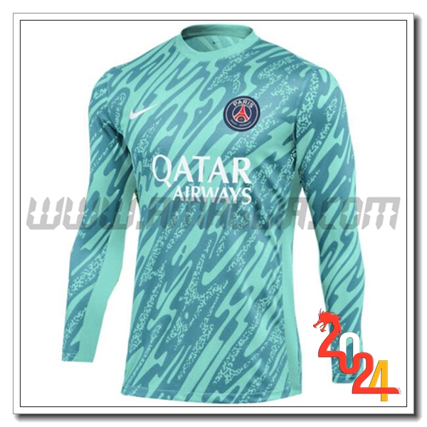 Maglia Calcio Portiere PSG Maniche lunghe 2024 2025 Verde