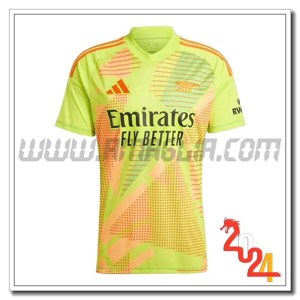 Maglia Calcio Portiere Arsenal 2024 2025 Giallo
