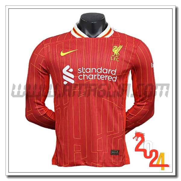 Prima Maglia Calcio Liverpool Maniche lunghe 2024 2025