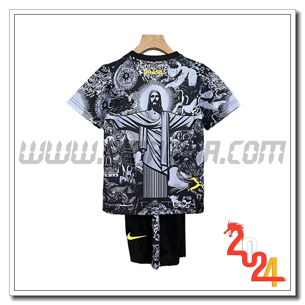 Kit Maglia Brasile Bambino Special Edition 2024 2025 Nero