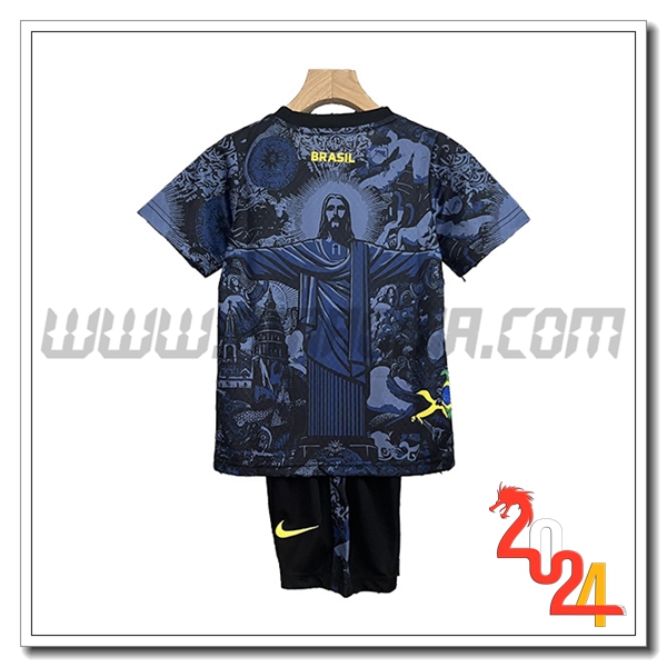 Kit Maglia Brasile Bambino Special Edition 2024 2025 Blu marino