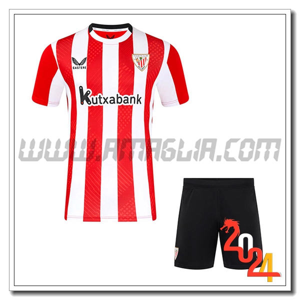 Nuovo Kit Maglia Athletic Bilbao Bambino Prima 2024 2025