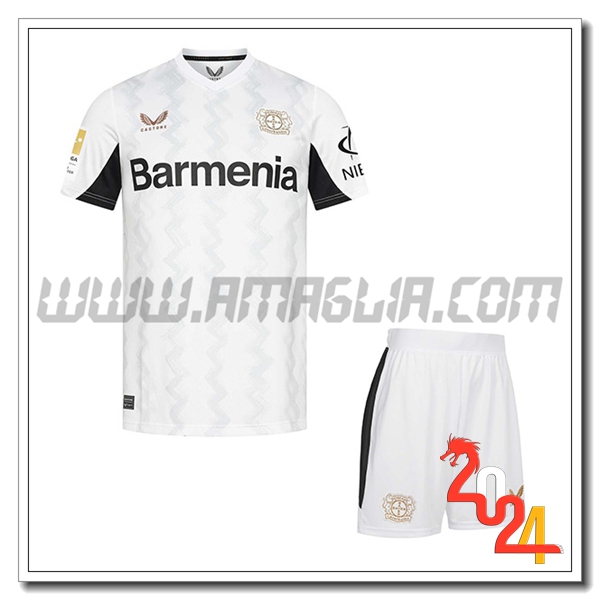 Nuovo Kit Maglia Bayer 04 Leverkusen Bambino Seconda 2024 2025