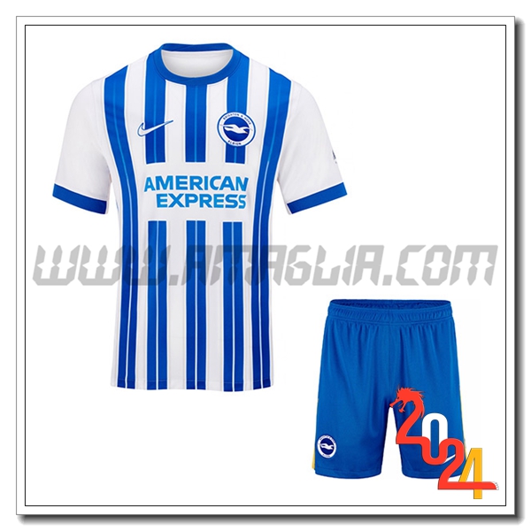 Nuovo Kit Maglia Brighton Bambino Prima 2024 2025
