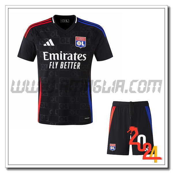Nuovo Kit Maglia Lyon Bambino Seconda 2024 2025