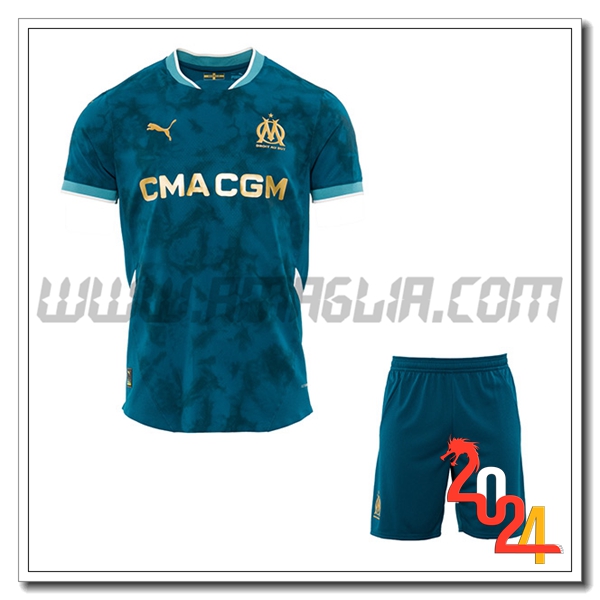 Nuovo Kit Maglia Marsiglia OM Bambino Seconda 2024 2025