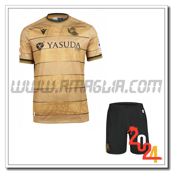 Nuovo Kit Maglia Real Sociedad Bambino Seconda 2024 2025