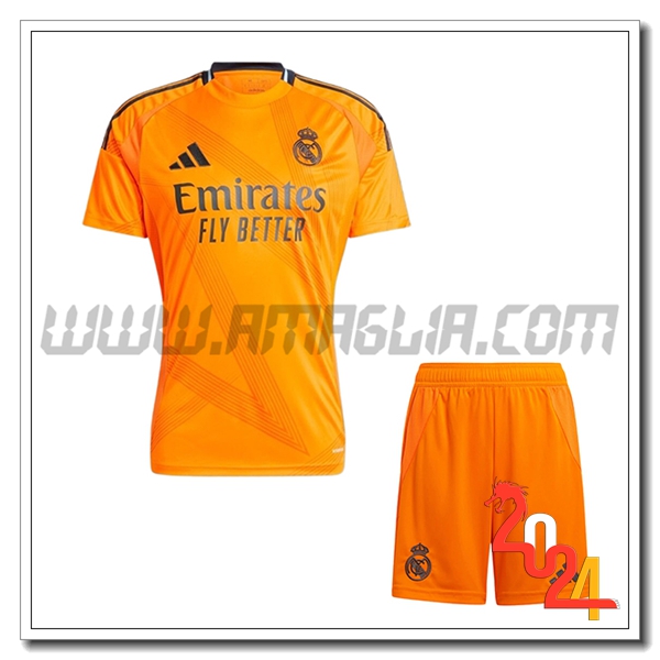 Nuovo Kit Maglia Real Madrid Bambino Seconda 2024 2025