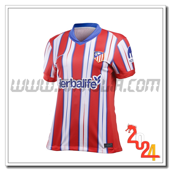 Prima Maglia Calcio Atletico Madrid Donne 2024 2025