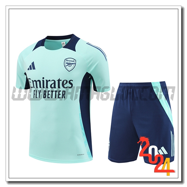 Kit Maglia Allenamento Arsenal Verde/Blu 2024 2025