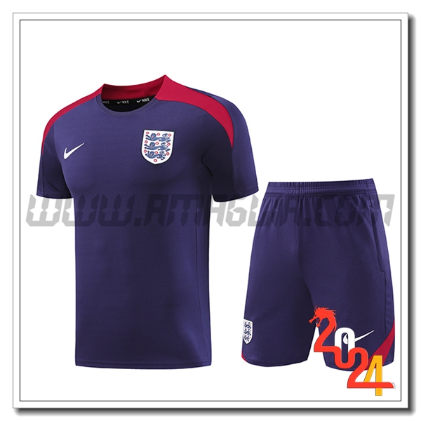 Kit Maglia Allenamento Inghilterra viola/Rosso 2024 2025