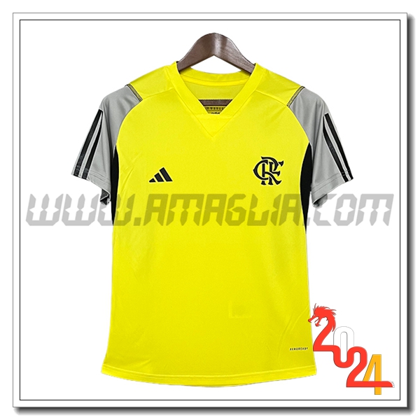 T Shirt Allenamento Flamengo Giallo/Grigio/Nero 2024 2025 -02