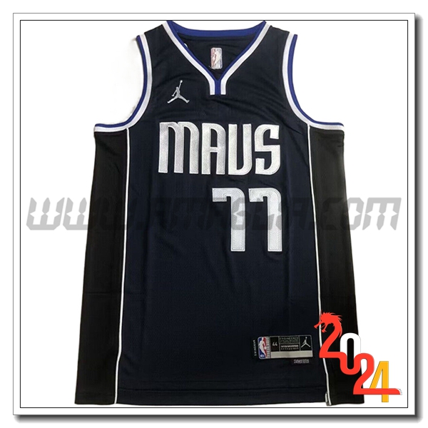 Maglia Dallas Mavericks (DONCIC #77) 2024/25 Blu/Nero /Bianco