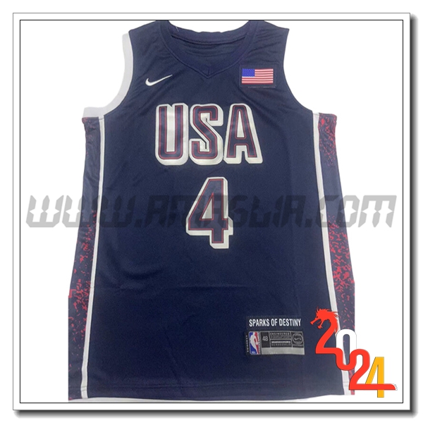 Maglia USA (CURRY #4) 2024/25 Blu Scuro