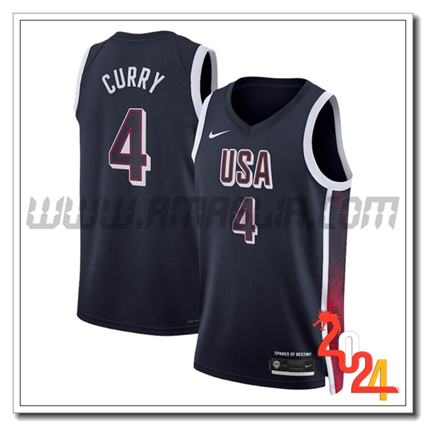 Maglia USA (CURRY #4) 2024/25 Nero