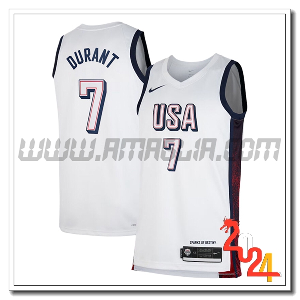 Maglia USA (DURANT #7) 2024/25 Bianco
