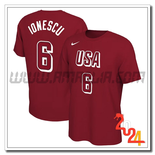 Maglia USA (IONESCU #6) 2024/25 Rosso