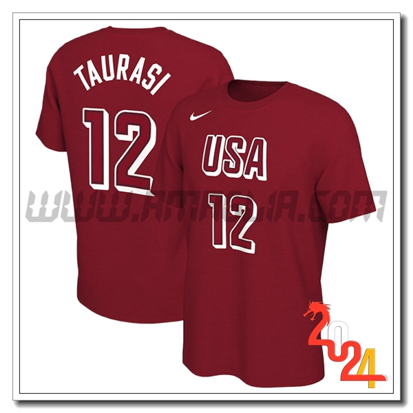 Maglia USA (TAURASI #12) 2024/25 Rosso