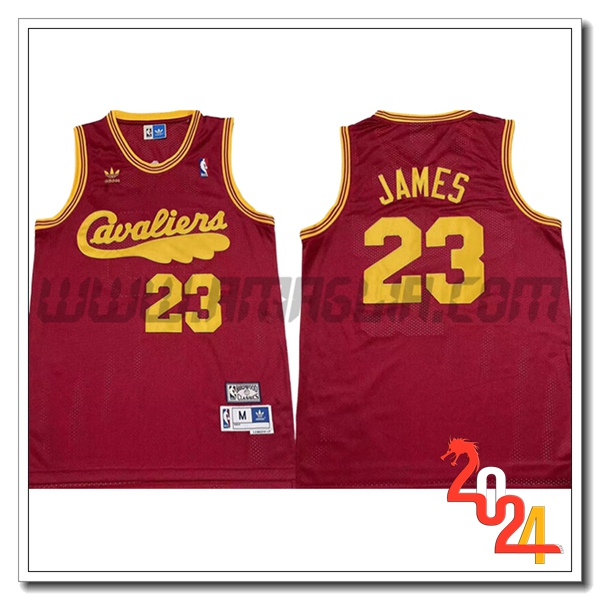 Maglia Cleveland Cavaliers (JAMES #23) 2024/25 Rosso/Giallo