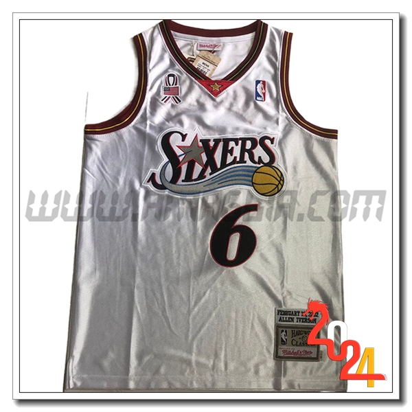Maglia American All-Star (IVERSON #6) 2024/25 Bianco/Rosso
