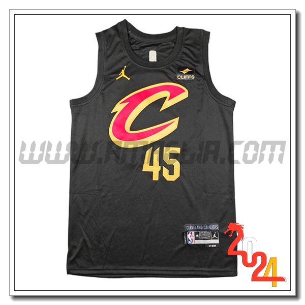 Maglia Cleveland Cavaliers (MITCHELL #45) 2024/25 Nero/Giallo