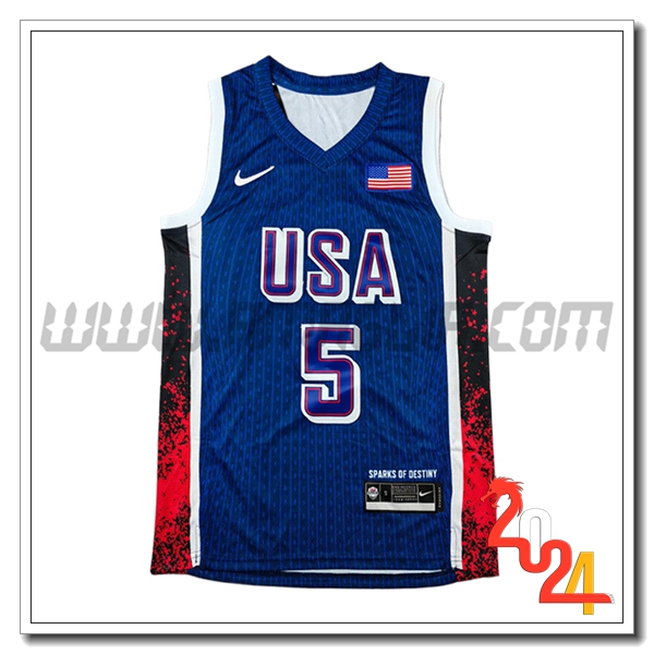 Maglia USA (EDWARDS #5) 2024/25 Blu/Rosso/Nero